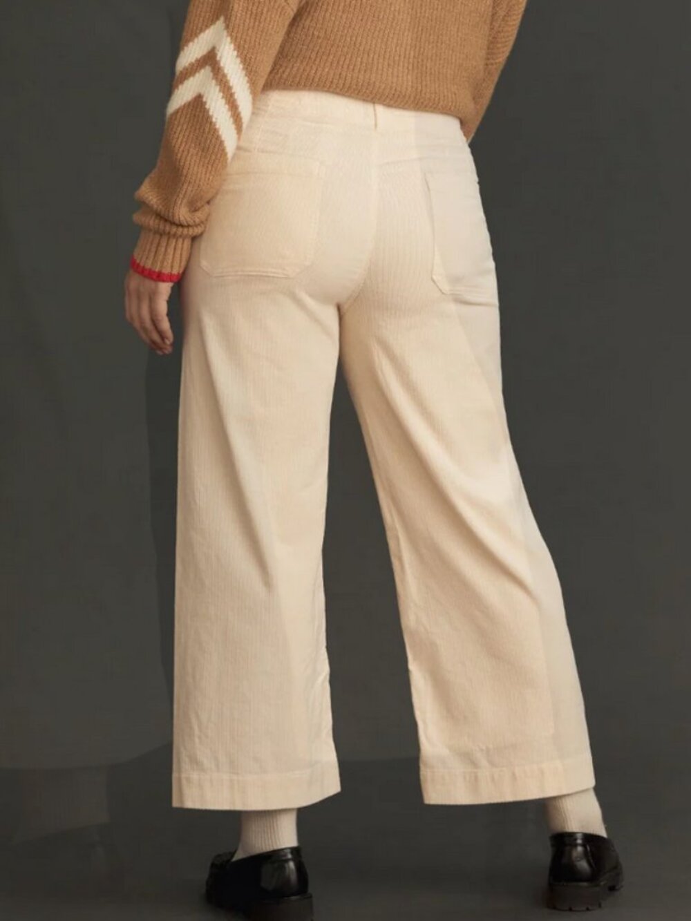 Maeve by Anthropologie - The Colette Cropped Wide-Leg Corduroy Pants - 31 - Picture 2 of 14